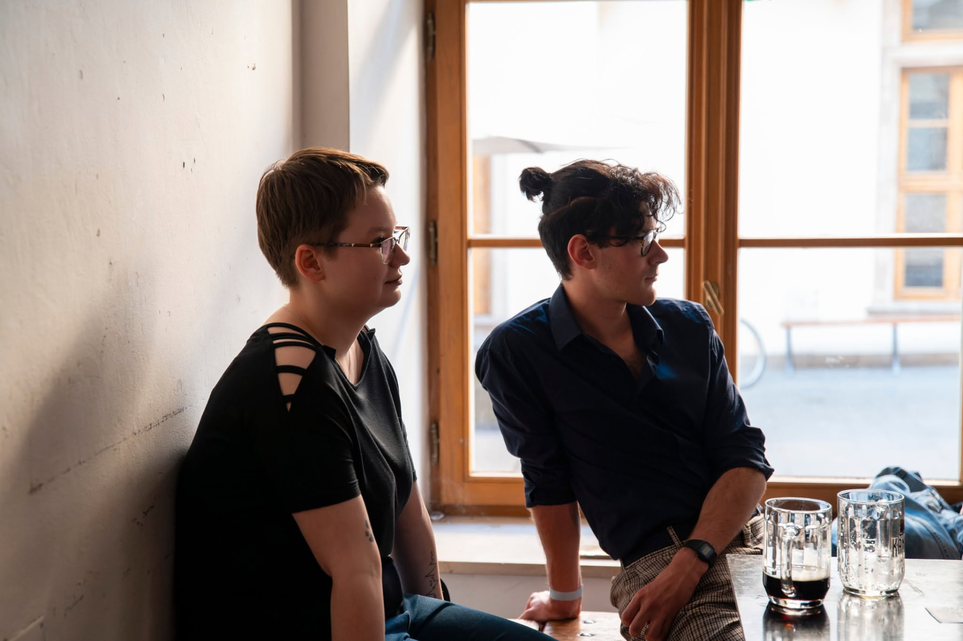 Members in conversation